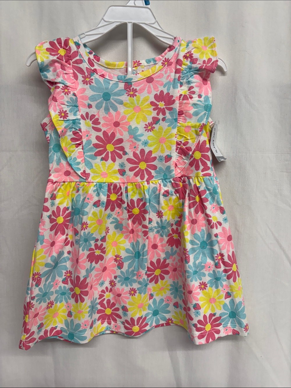 Carters 2pc Floral Ruffle Sundress - Pink, Blue & Yellow size 24M
